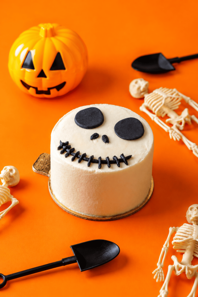 Halloween Skull Cake Still Life
